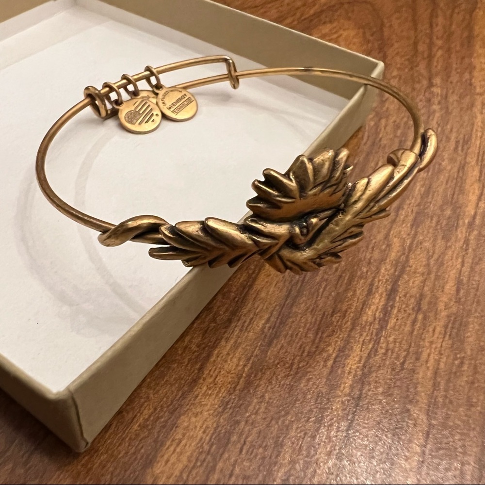 Alex and Ani gold bangle - phoenix feather wrap around